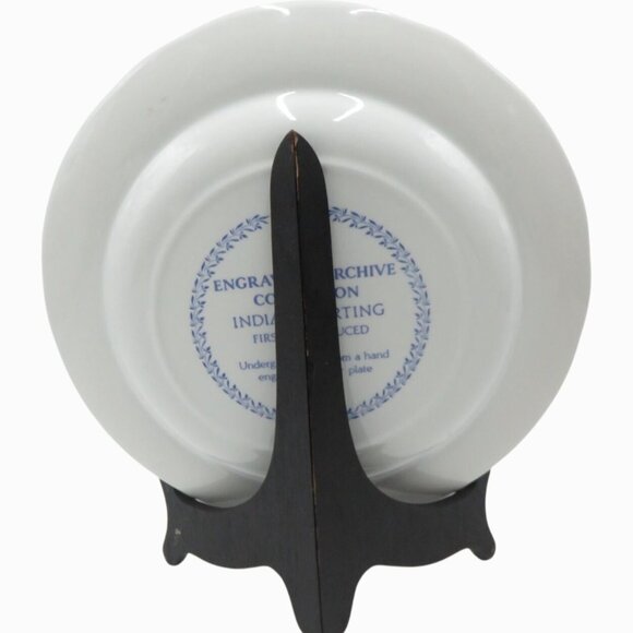 SPODE Blue INDIAN Sporting Engravers' Archive Collection Plate Porcelain 10" - Picture 5 of 9